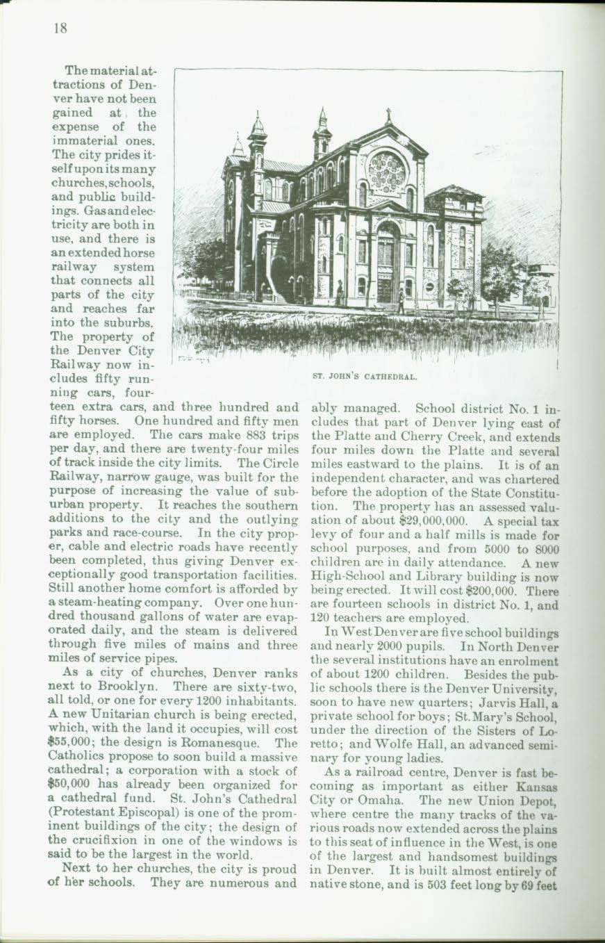 THE CITY OF DENVER, 1888: an early history of "The Queen City of the Plains" vist0006j